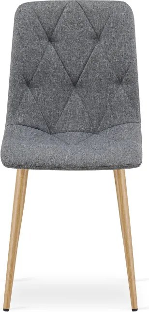 Set troch jedálenských stoličiek LIBRA tmavosivé / hnedé nohy (3 ks)