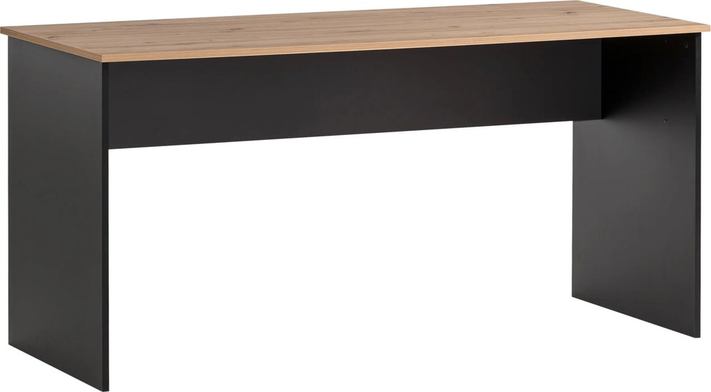 XXXLutz PÍSACÍ STÔL, čierna, farba duba, 150/65/73,6 cm MID.YOU - Online Only kancelárie - 000895010001