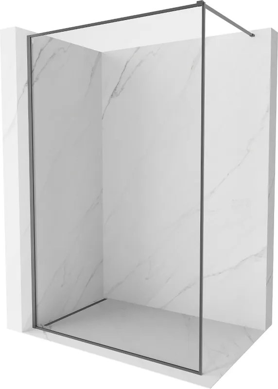 Mexen Kioto-XF, sprchová zástena s rámom 150 x 202 cm, 10mm číre sklo, grafitový profil, 800-150-104-95-00-X