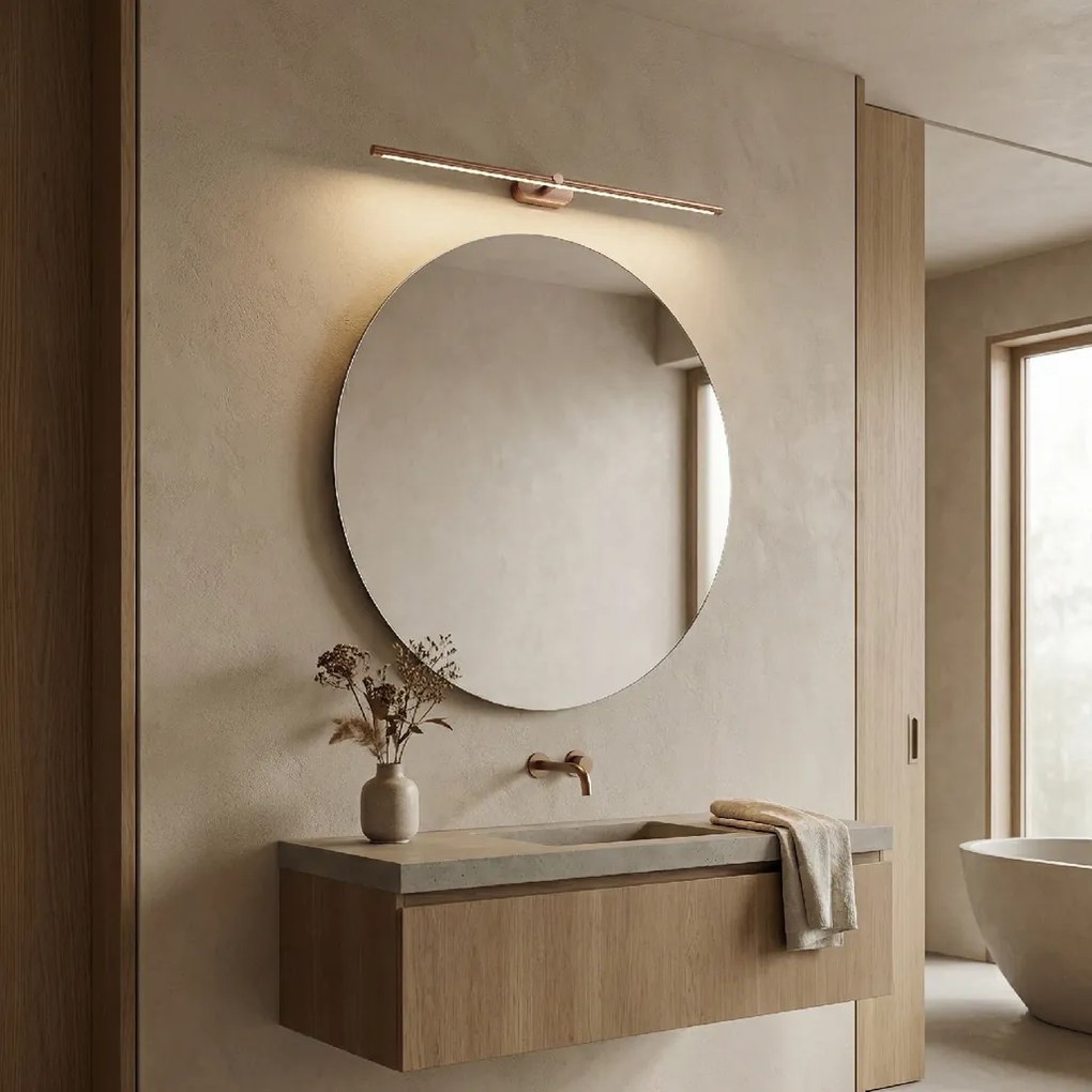 Toolight Toolight, LED nástenné svietidlo 80cm, 13W, 4000K, 1000lm, APP1897-1W, medená matná, OSW-66052