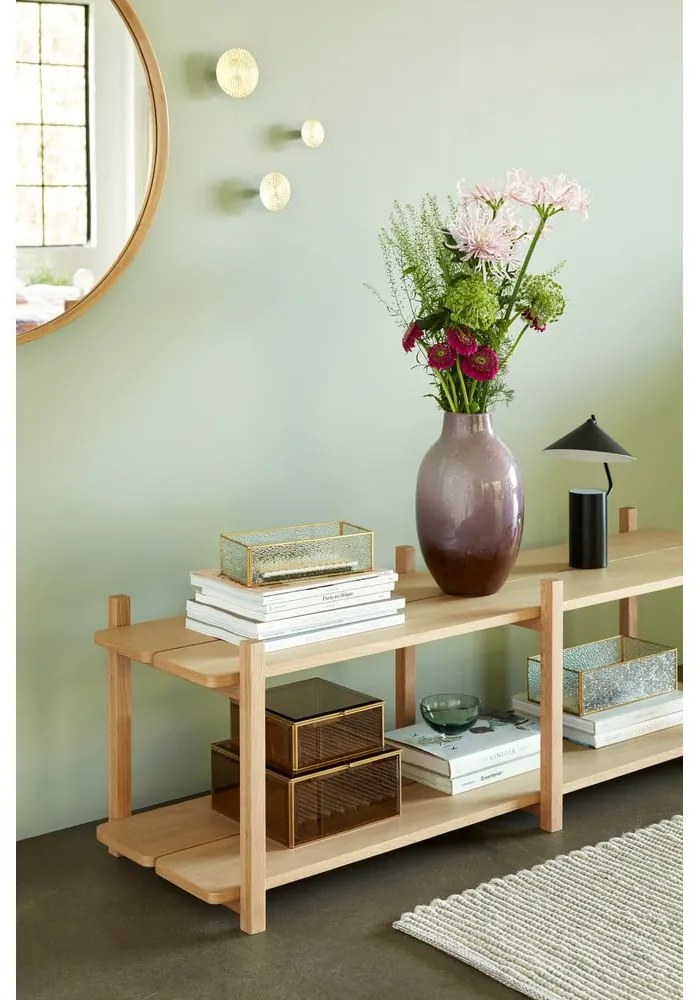 Nástenné zrkadlo s bambusovým rámom ø 60 cm Mood – Hübsch