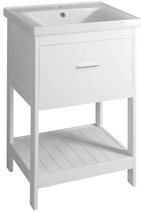 Aqualine Sapho, ETIDE umývadlová skrinka 51,5x86x44 cm, matná biela, ET515