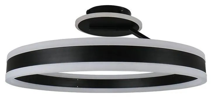 LED Stmievateľný prisadený luster LED/86W/230V 3000-6500K čierna + diaľkové ovládanie