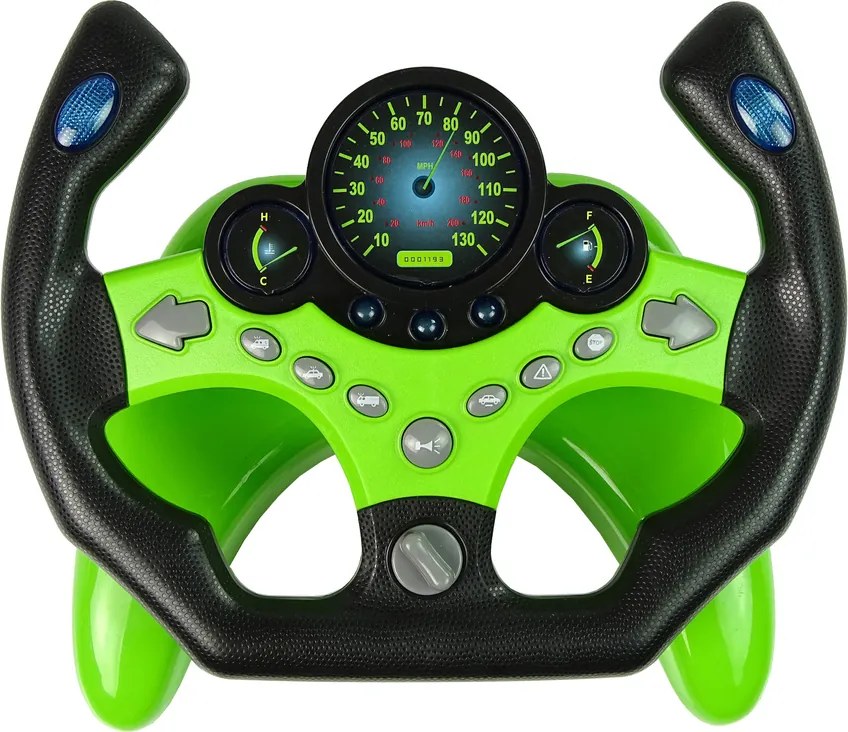 LEAN Toys Sada volantov Kľúče na volante Zvuk Svetlá Zelená