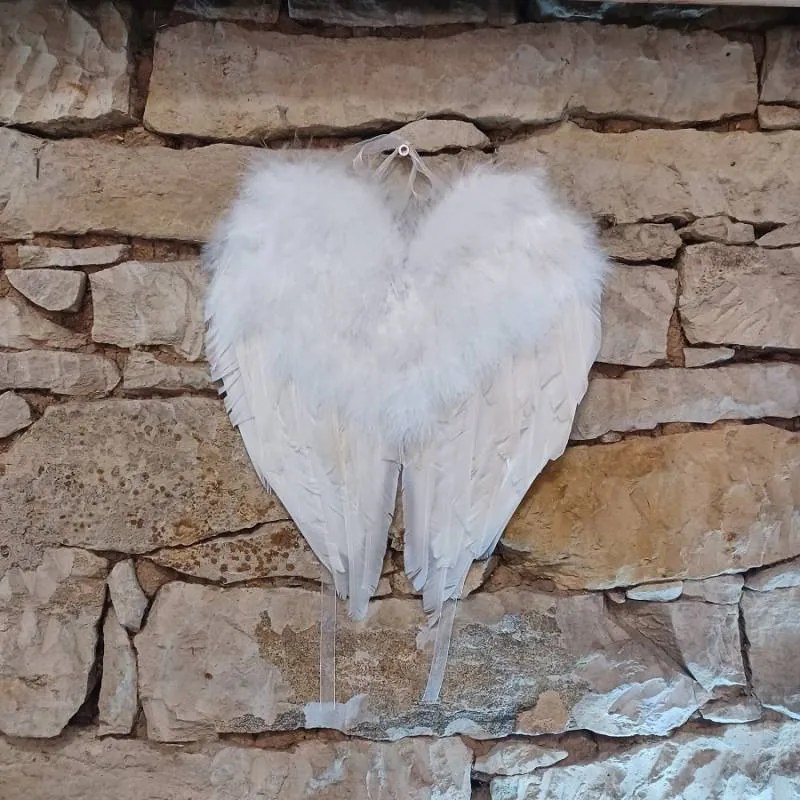 DECOLED Andělská křídla, 30 x 27 cm, bílá
