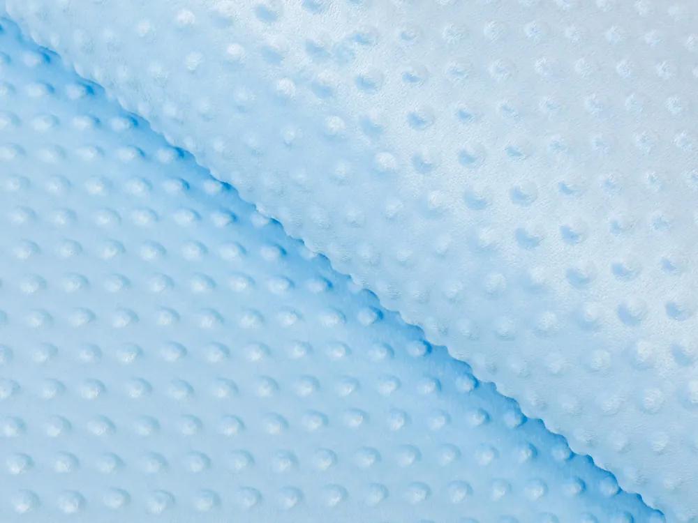 Biante Detská obliečka na vankúš Minky 3D bodky MKP-008 Nebeská modrá 50 x 60 cm