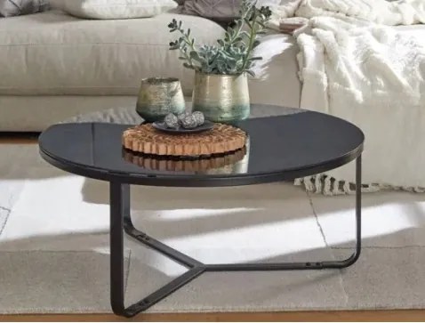 Okrúhly konferenčný stolík Boston 80 cm, čierny%