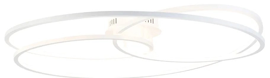 Stropné svietidlo biele 78 cm vrátane LED 3-stupňového stmievača - Rowin
