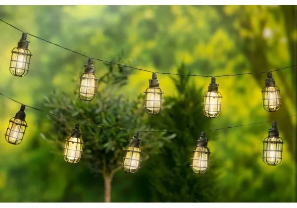 Grundig - LED solárny reťazec 10xLED 3,8m IP44 teplá biela 600 mAh