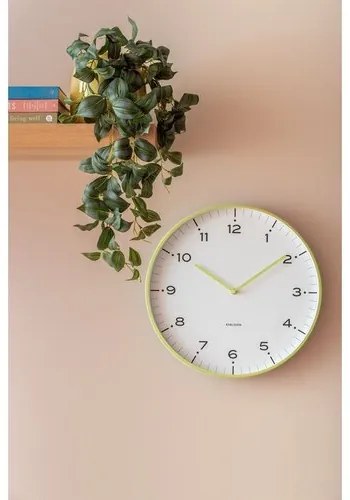 Karlsson 6011GR dizajnové nástenné hodiny žltá, pr. 40 cm