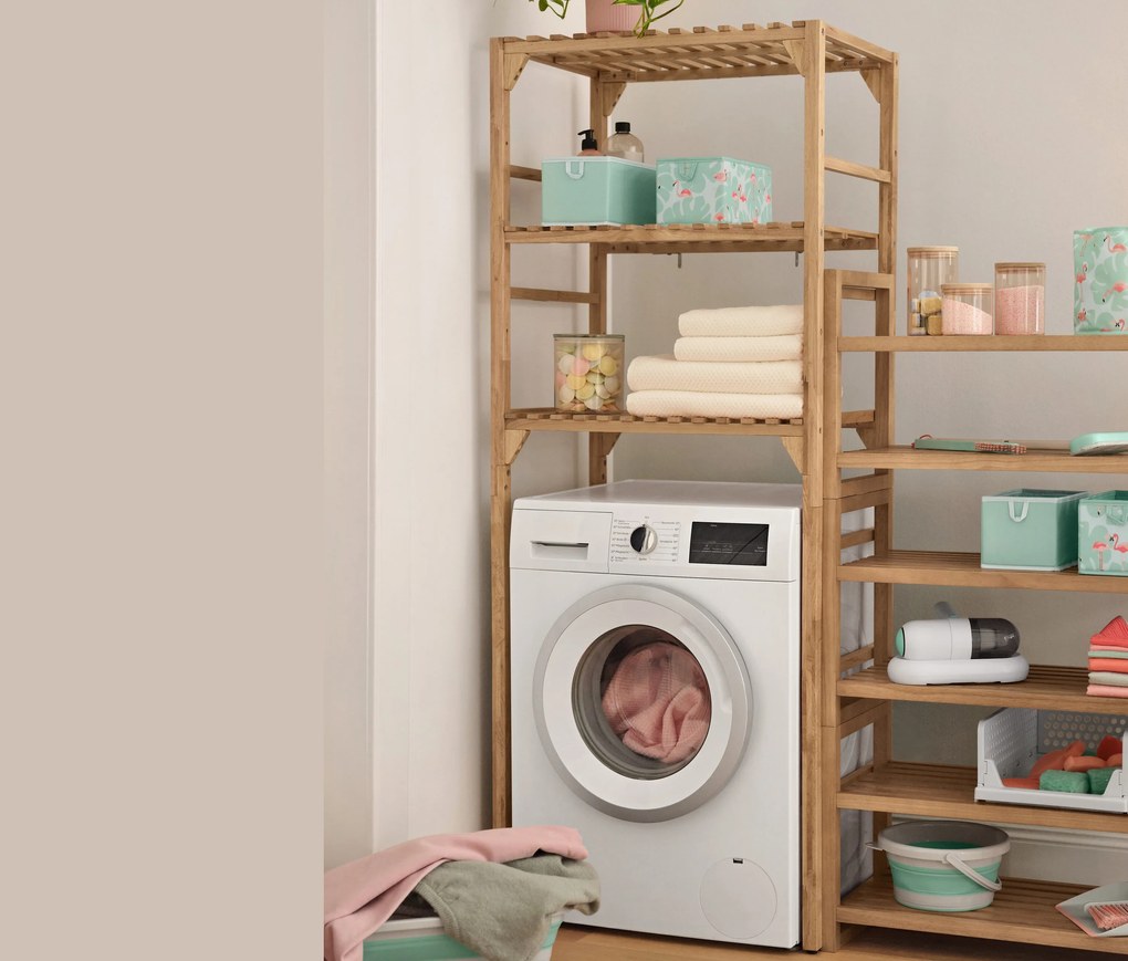 Polička práčky z masívneho dreva