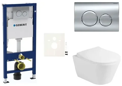 Cenovo zvýhodnený závesný WC set Geberit do ľahkých stien / predstenová montáž + WC Glacera Ava SIKOGESAVAD20