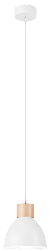 Luster na lanku NICO 1xE27/60W/230V biela