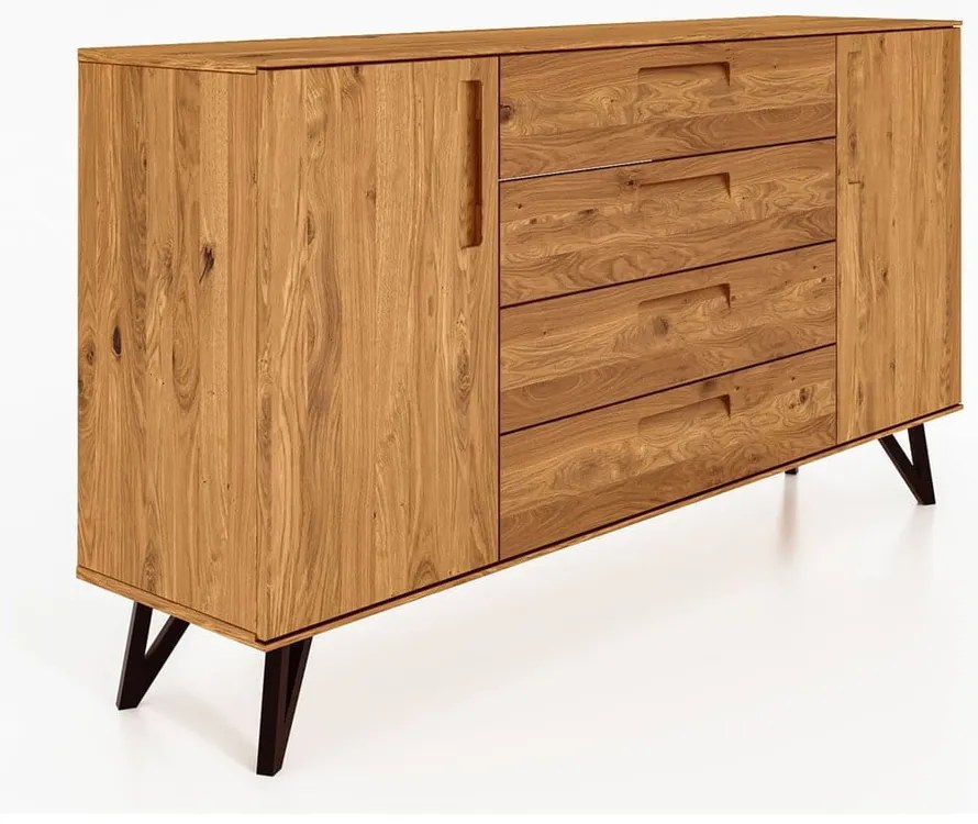 Vysoká komoda z dubového dreva 182x100 cm Golo - The Beds