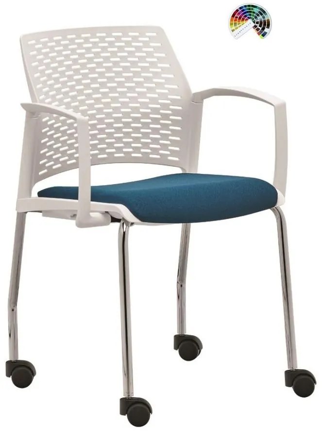 RIM Konferenčné kreslo REWIND RW 210x čalúnenie FAME, STEP, OCEANIC, SILVERTEX