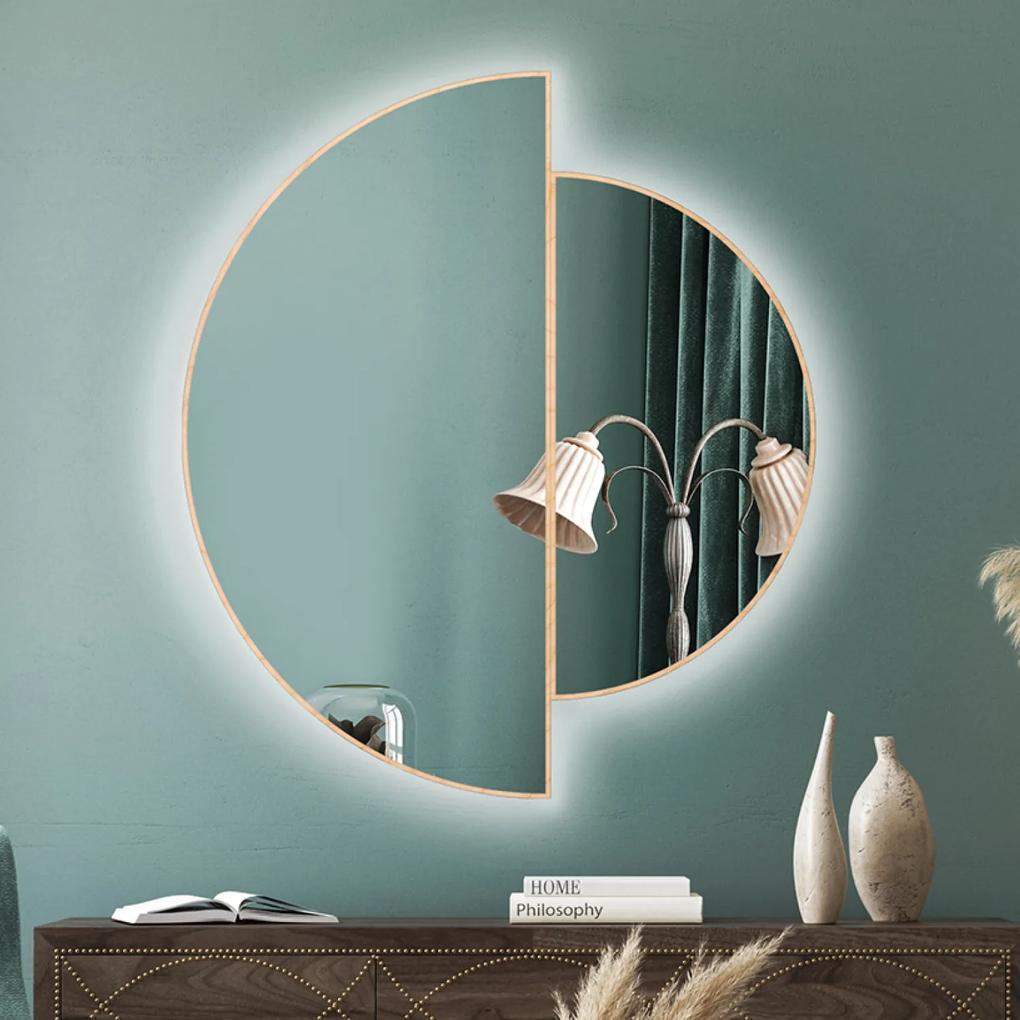 Zrkadlo Naseo Wood LED Rozmer zrkadla: 120 x 130 cm