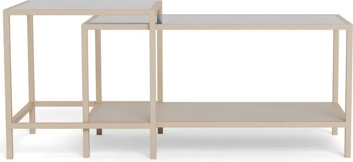 Sivé oceľové konferenčné stolíky v súprave 2 ks 50x90 cm Seaford – Actona