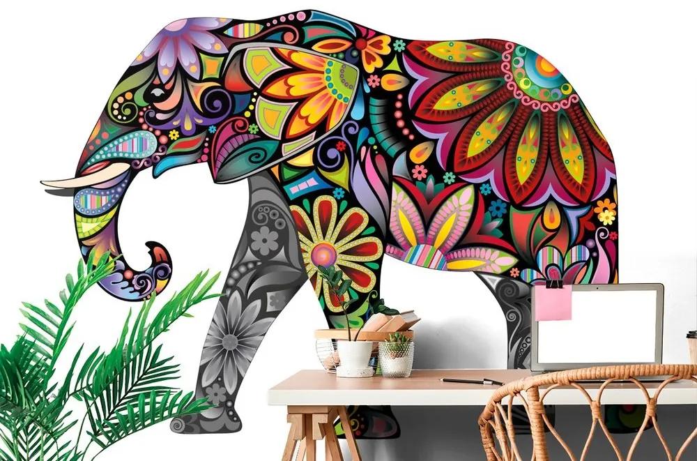 Samolepiaca tapeta slon plný harmónie - 150x100