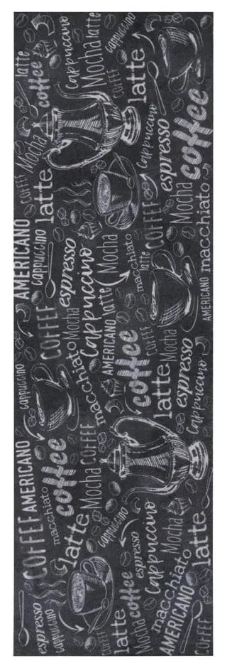 Čierny koberec behúň 50x150 cm Wild Coffee Board – Hanse Home