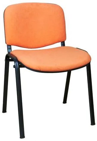 Konferenčná stolička ISO Velours Black, oranžová