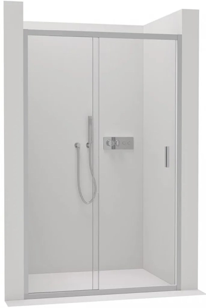 CERANO - Sprchové posuvné dvere Varone LINE Ľ/P - chróm, transparentné sklo - 100x195 cm, CER-CER-478066