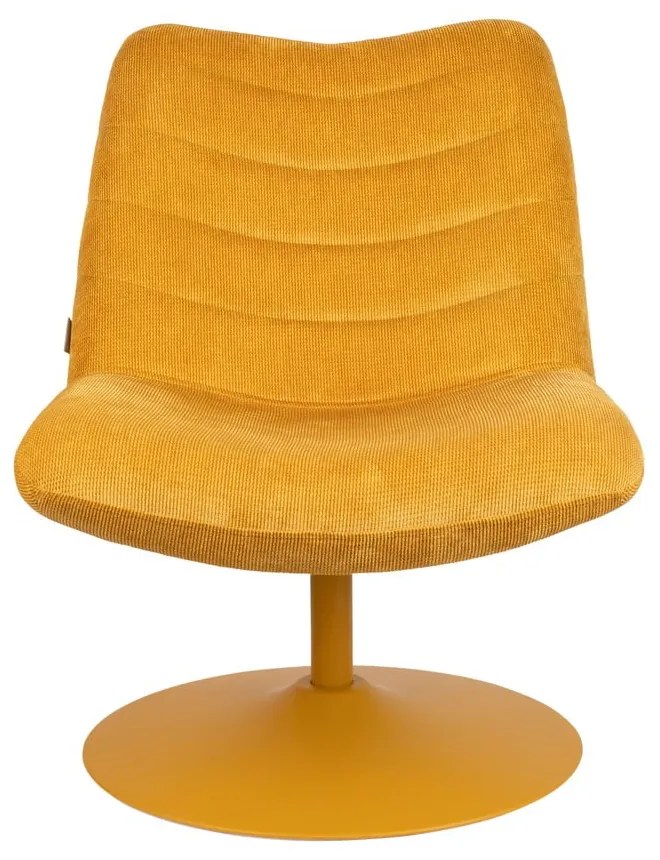 Okrovožlté zamatové kreslo Bubba – Zuiver