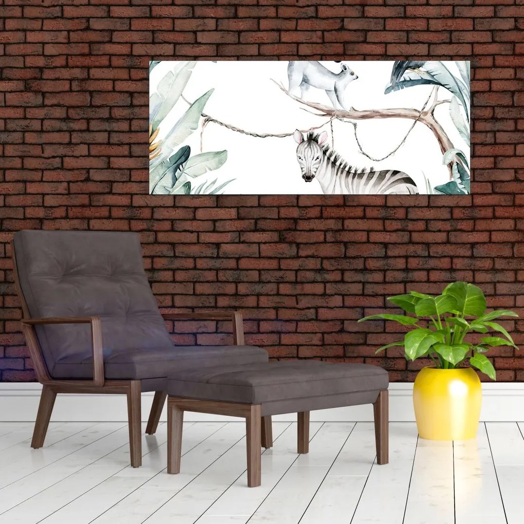 Obraz - Exotické zvieratká (120x50 cm)