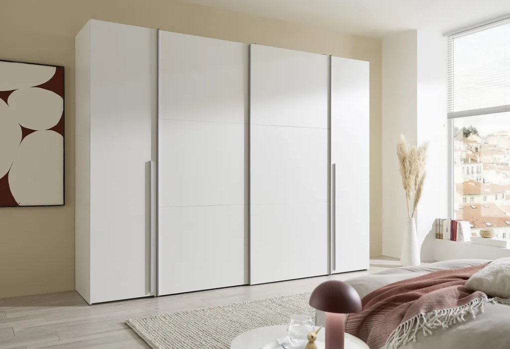 Šatníková skriňa Maturs, 267 cm, biela