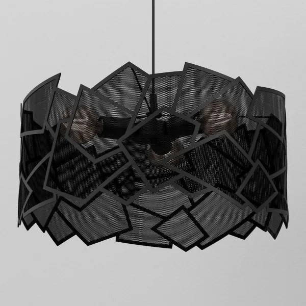 Luster na lanku CAMO 3xE27/15W/230V čierna