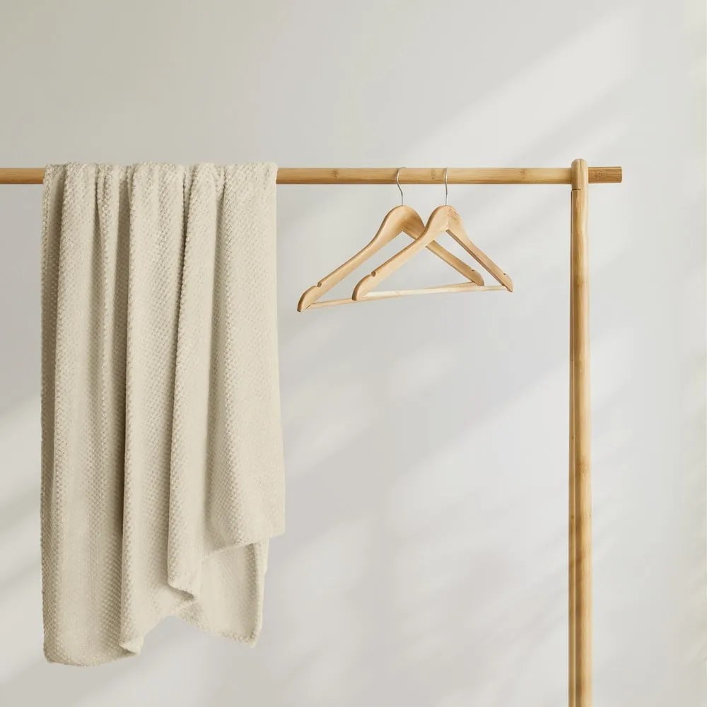 Béžová deka z mikrovlákna DecoKing Henry, 70 × 150 cm