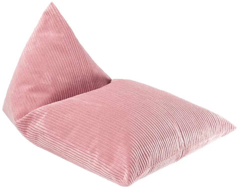Ružový menčestrový detský sedací vak Big Lounger – Wigiwama