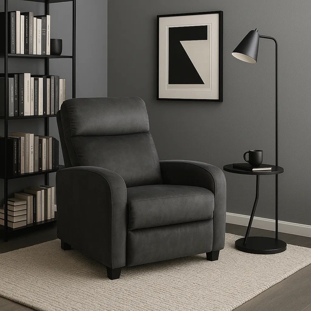 Relaxačné kreslo René rozkladacie šedé