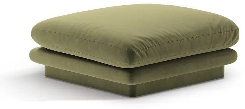 Svetlozelená zamatová podnožka Torino – Micadoni