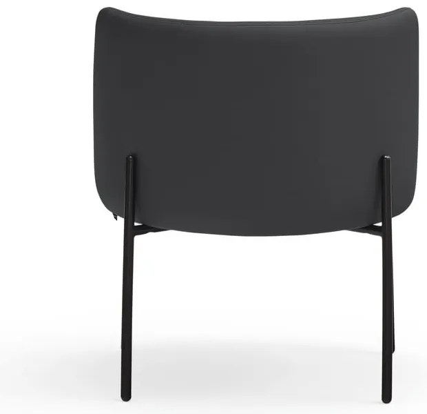 Čierne kreslo z imitácie kože Mogi - Teulat