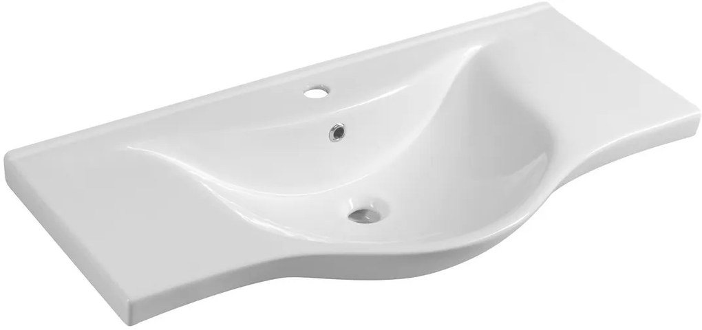 Aqualine, ZARA 100 keramické umývadlo na nábytok 99,5x46,5cm, biela, 10100