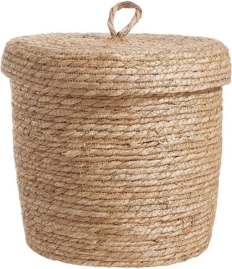 RUSH ROPE Kôš guľatý s viečkom 30 cm