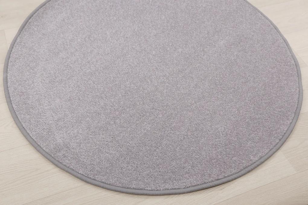 Vopi koberce Kusový koberec Eton sivý 73 kruh - 250x250 (priemer) kruh cm