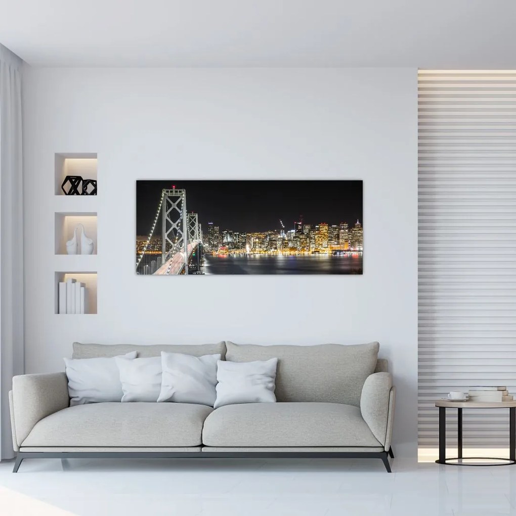 Obraz Brooklynského mostu a New Yorku (120x50 cm)