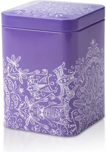 Štvorcová dóza na čaj Mandala