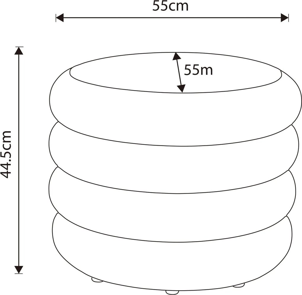 Taburet Mollis bouclé moka