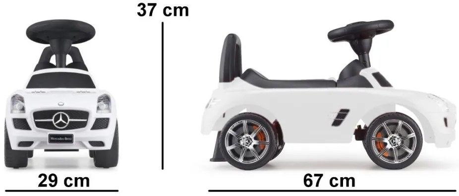 Odrážadlo Mercedes, biele