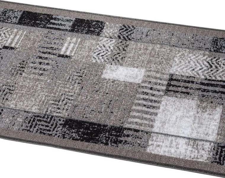 Kusový behúň Patchwork šedá 67 x 250 cm