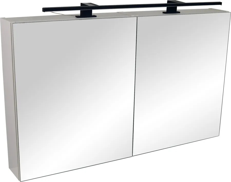Comodo Zrkadlová skrinka Montana 100 ZS LED-B s osvetlením Any LED 80 B, čierna