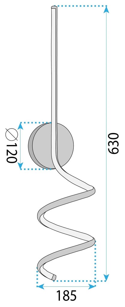 Toolight Toolight, LED nástenné svietidlo 26W, 3000K, LHJ061-W, čierna, OSW-50053