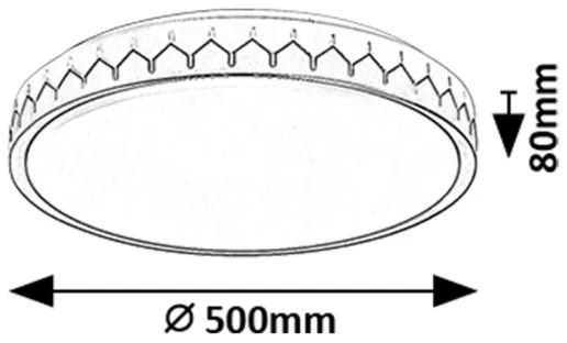 Rabalux 71304 - LED Stm. stropné svietidlo MALIN LED/48W/230V 3000-6500K + DO