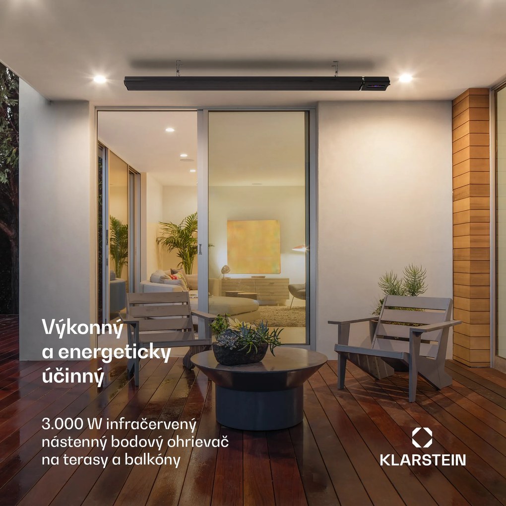 Blumfeldt Cosmic Beam Smart 30, infračervený ohrievač, 3000 W, ovládanie cez aplikáciu, čierny