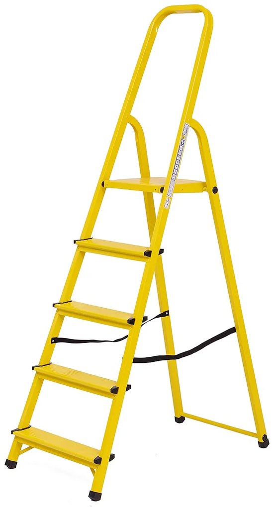 Elkop Oceľový rebrík žltý, 5 priečok