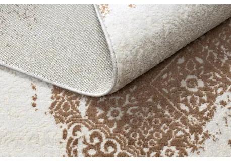 Moderný MEFE koberec 8731 Ružica vintage - Štrukturálny, dve vrstvy rúna béžová Veľkosť: 140x190 cm
