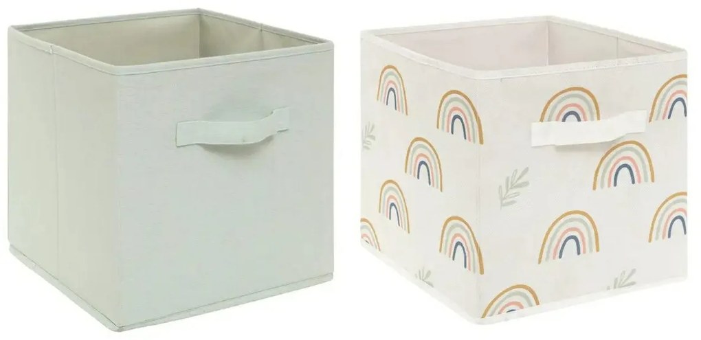Úložný box Rainbow, sada 2ks, 29x29x29 cm, viacfarebná