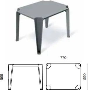 Záhradný konferenčný stolík LOTTIES 77x50x56,5 cm béžový